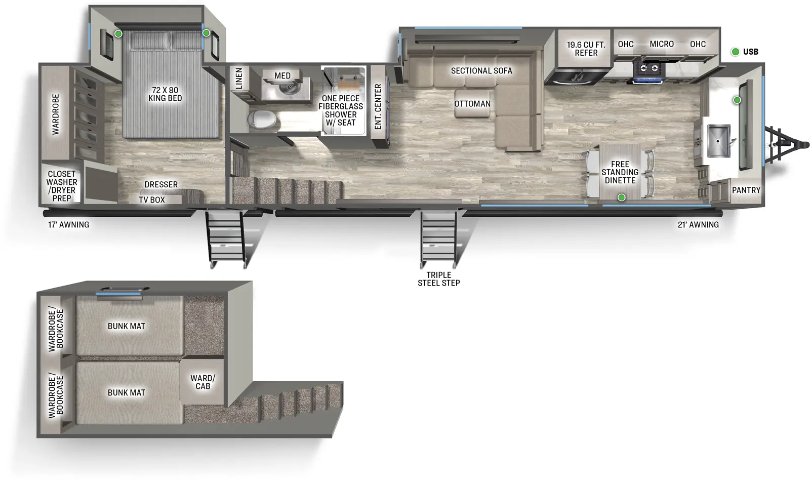 Sierra Destination 421FKL Floorplan